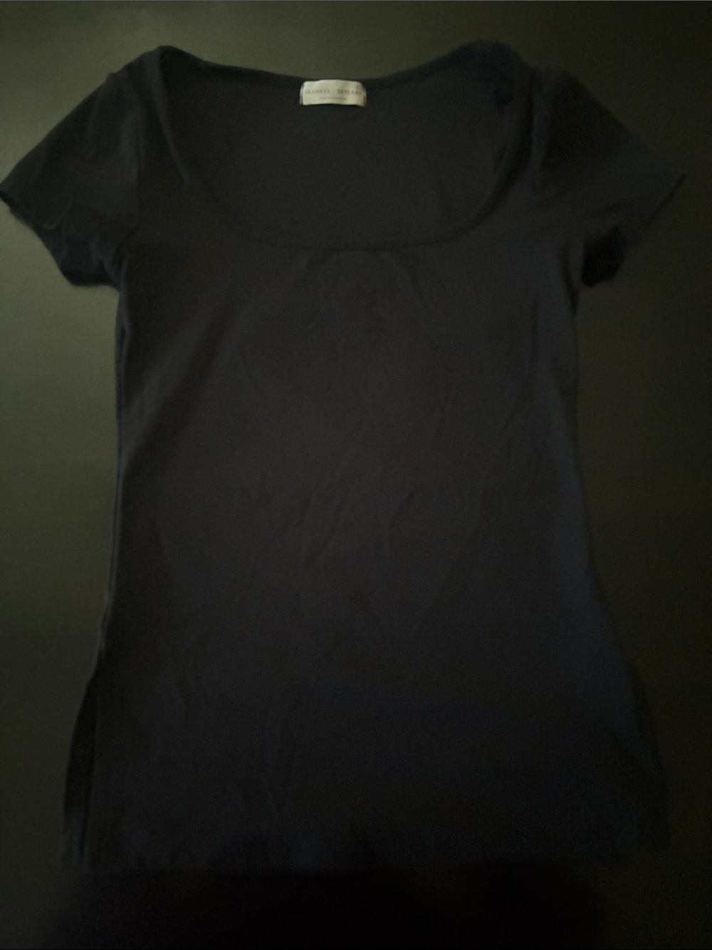 Women's Scoop Neck Short Sleeve Tee - Black